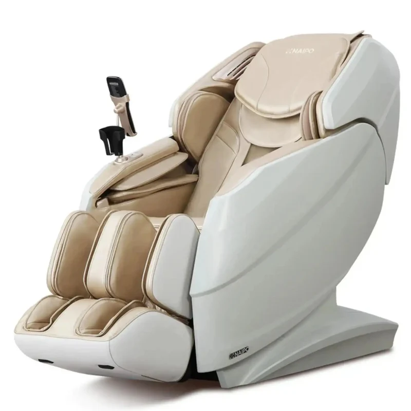 NAIPO R50 Massagesessel – S+L-Schiene 112 cm, 18 Programme, 28 Luftkissen, Wärme