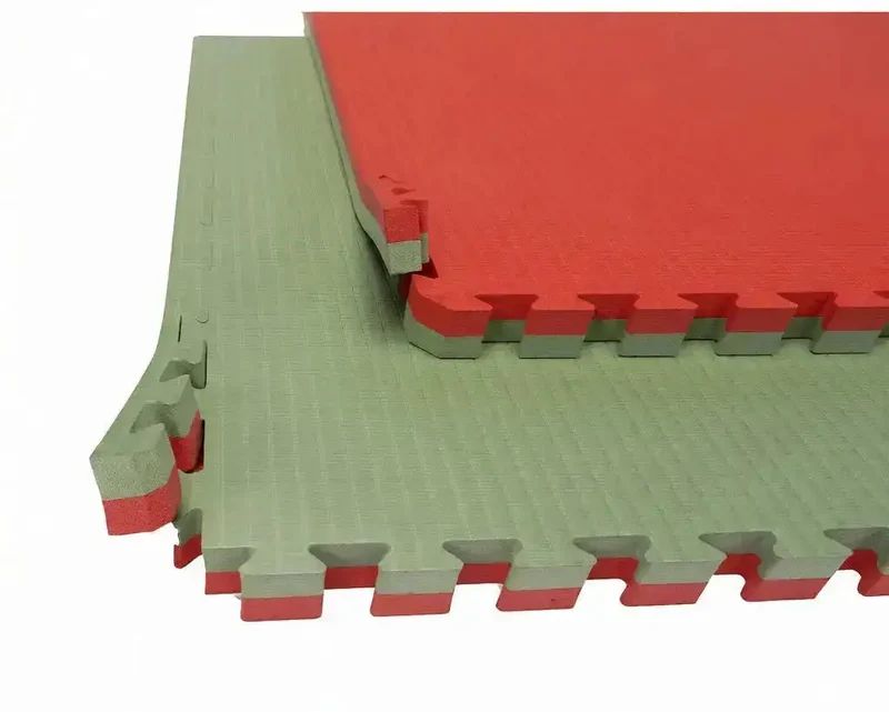 Puzzle-Steckmatte 5 cm – EVA-Schaum, 1×1 m | Rot/Grün, ab 10 Stück