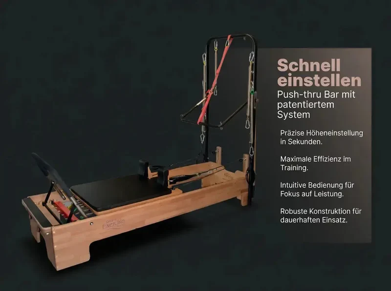 Body & Exercise Reformer Studio Tower P002 – 2-in-1 Reformer + Wall Unit (Made in Italy, kompakt, Studio-ready)