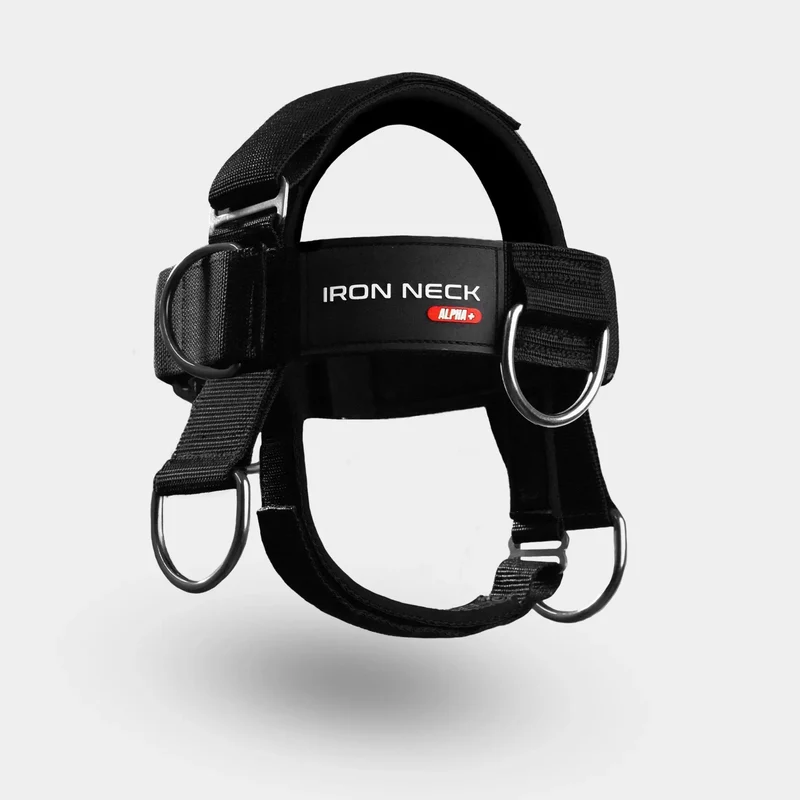 Iron Neck Alpha Harness Plus – Nackengeschirr mit 6 Clips, Honeycomb-Neopren